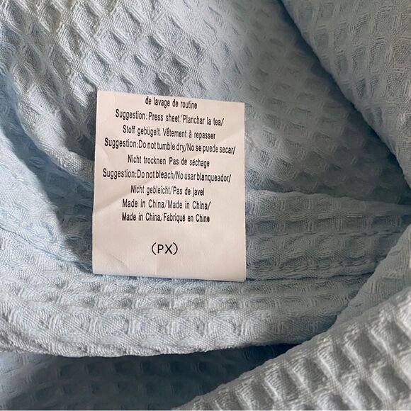 Men's Casual COOFANDY Blue Waffle Button Down Shirt Size XL NWOT - Picture 8 of 9